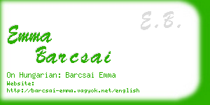 emma barcsai business card